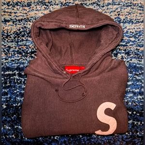 Supreme S Logo Hoodie Black